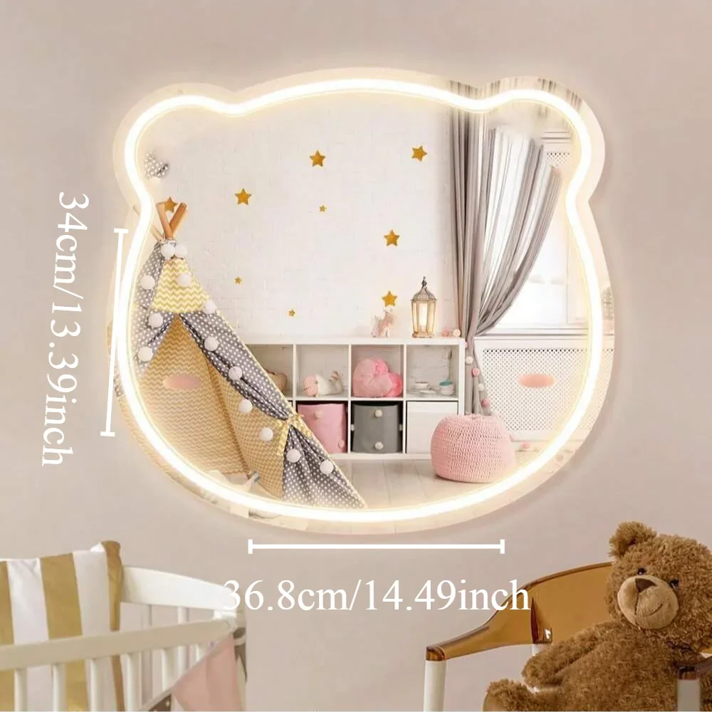 Beer-vormige spiegel neonlicht - Baby Nursery Mirror recensie en prijs