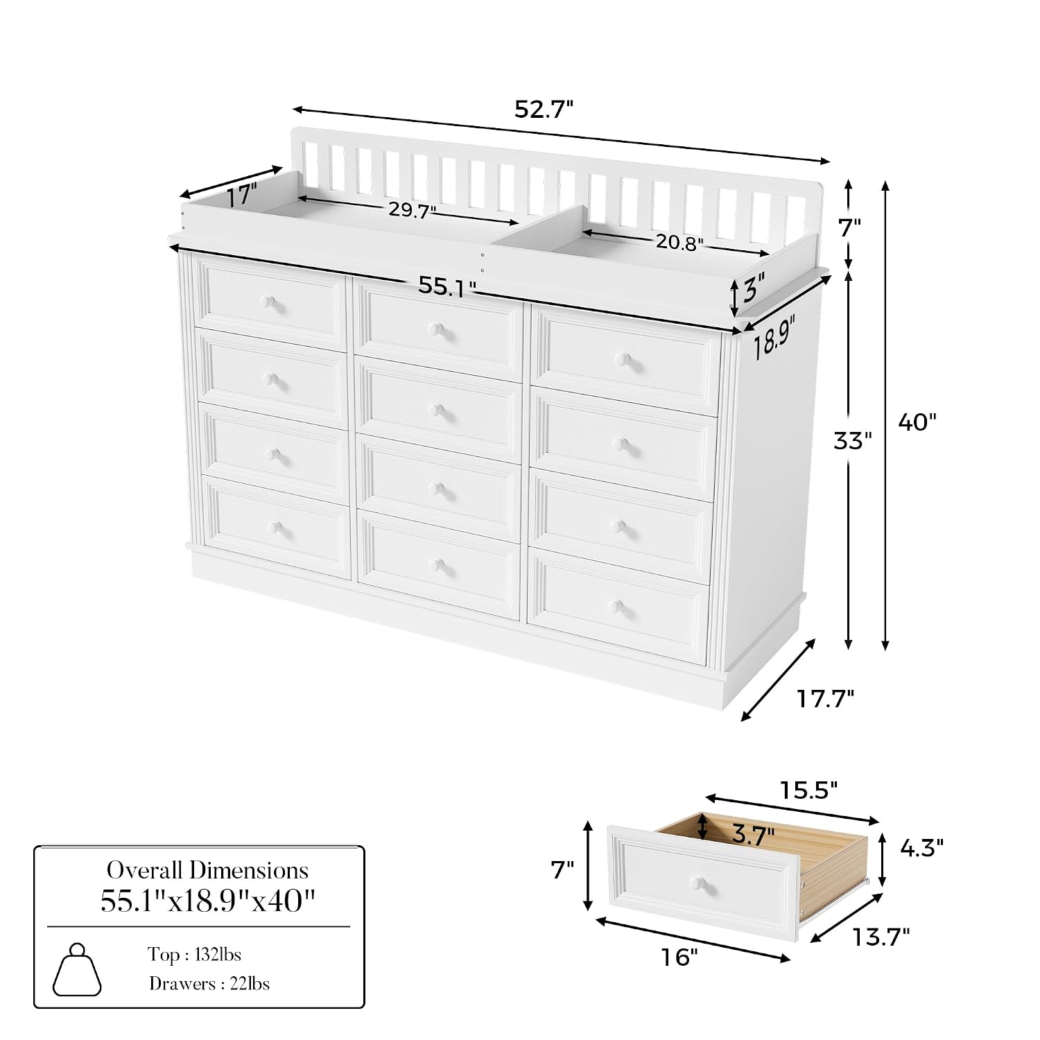 Babyverschoontafel met commode - Baby Nursery Dresser recensie en prijs