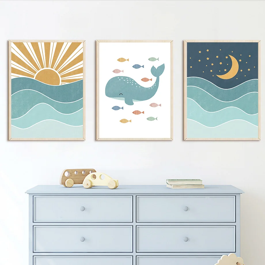 1pc frameloze Vis Walvis Meeuw - Baby Nursery Ocean recensie en prijs