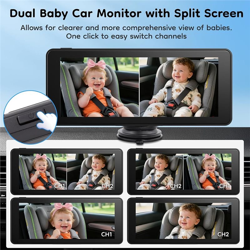 Strenge eisen voor autostoel C - Baby Monitor Split Screen recensie en prijs