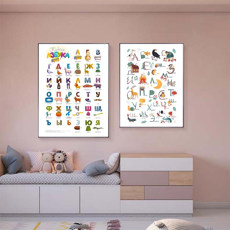 Russische ABC Alfabet Wall Art - Baby Nursery Mirror recensie en prijs