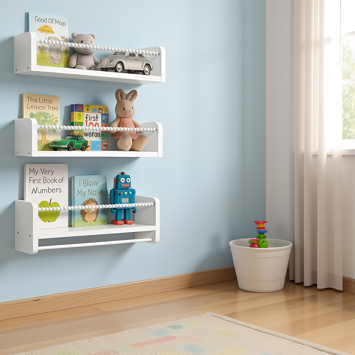 Hangende kinderboekenplanken v - Baby Bookshelf Small recensie en prijs