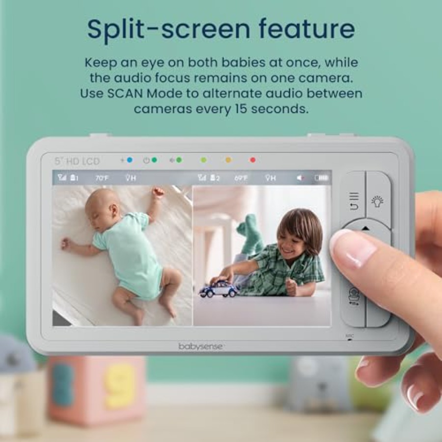 Babyfoon voor gebruik in de ki - Baby Monitor Split Screen recensie en prijs