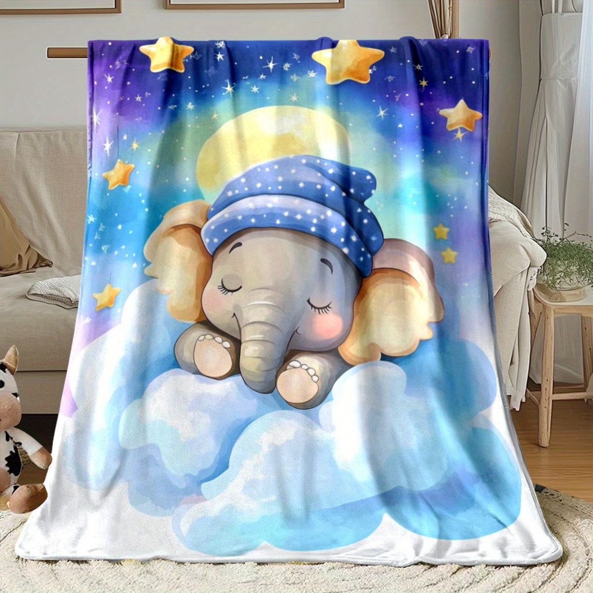 Slapende babyolifant wolk ster - Baby Nursery Elephant Theme recensie en prijs