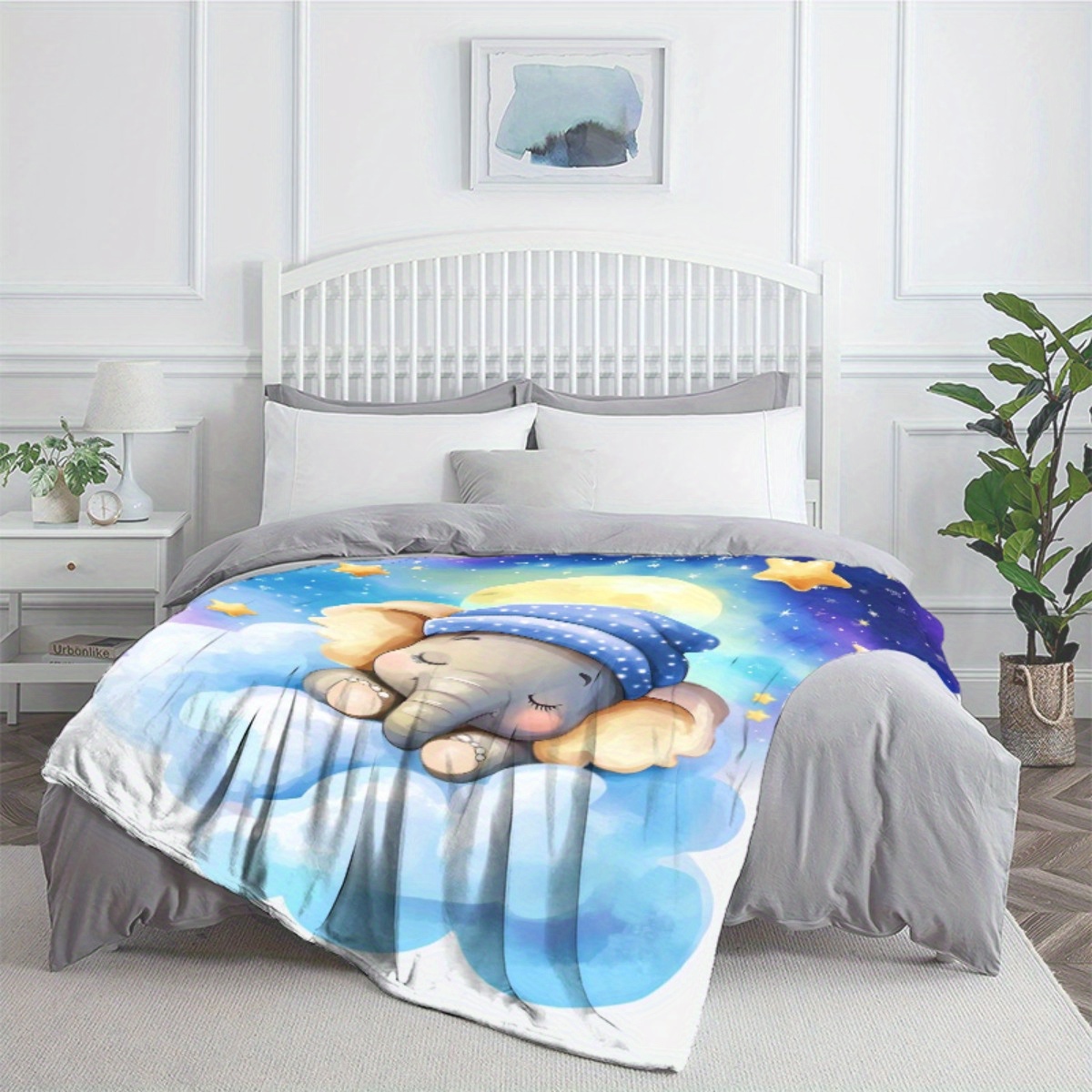 Slapende babyolifant wolk ster - Baby Nursery Elephant Theme recensie en prijs