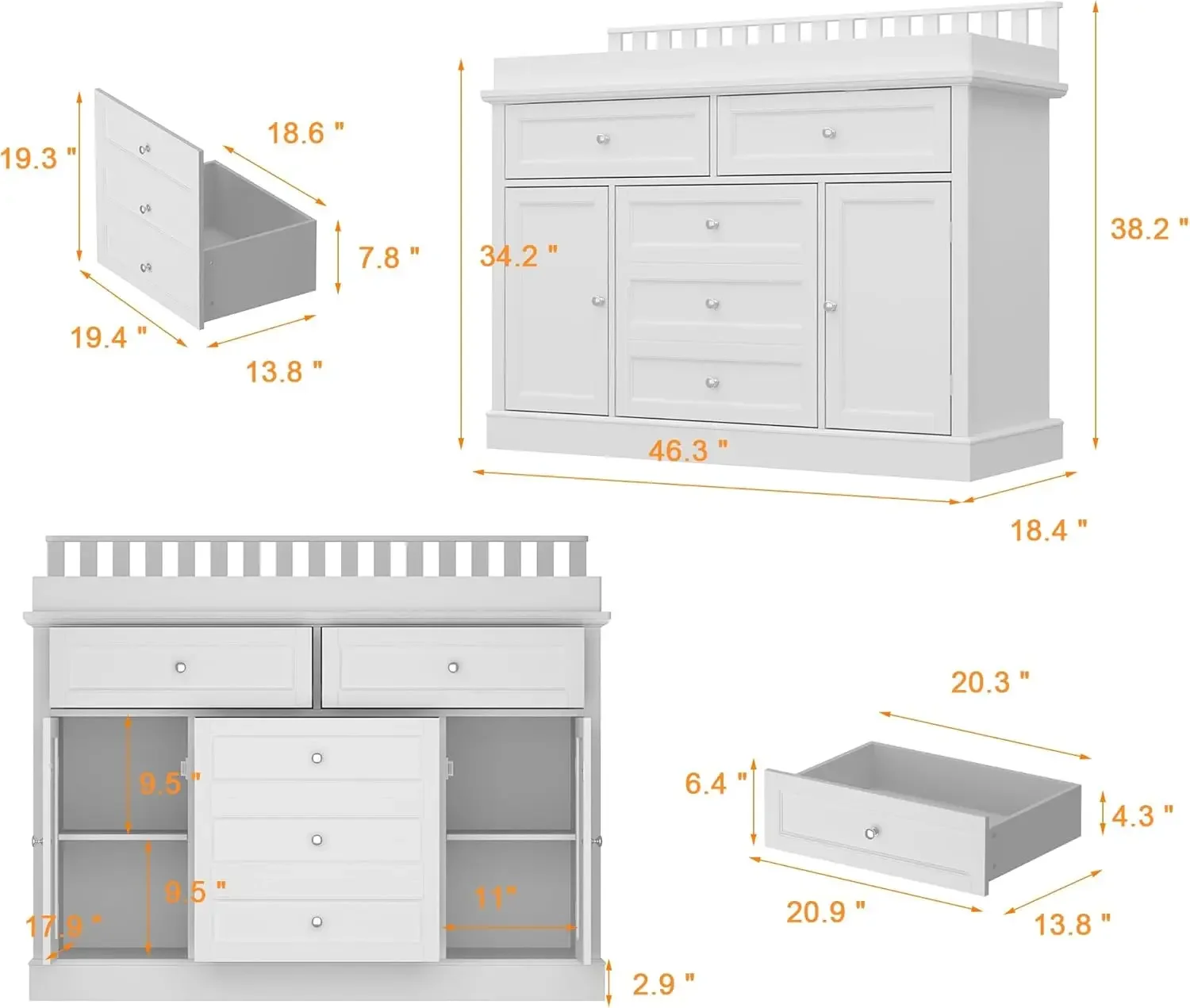 46 Baby commode met verschonin - Baby Nursery Dresser recensie en prijs