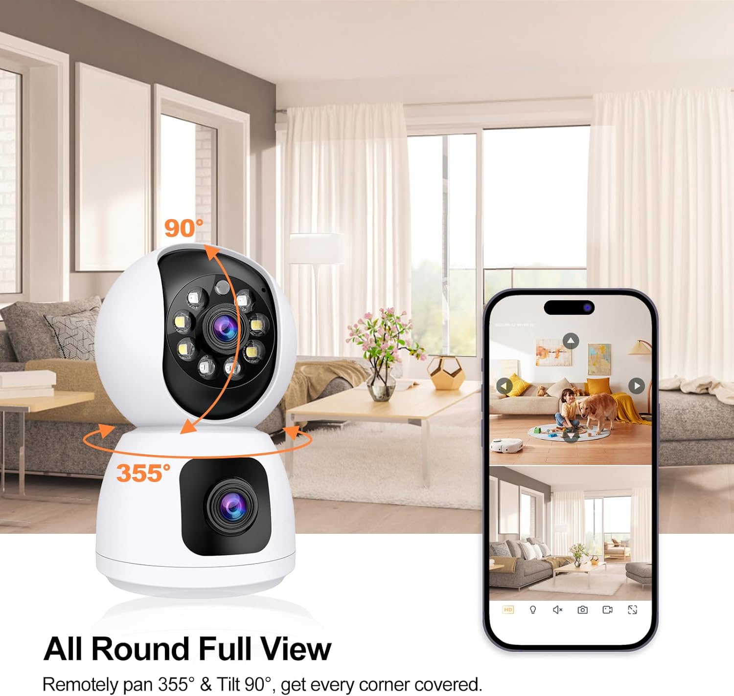 8MP WiFi IP-camera Babymonitor - Baby Monitor Split Screen recensie en prijs