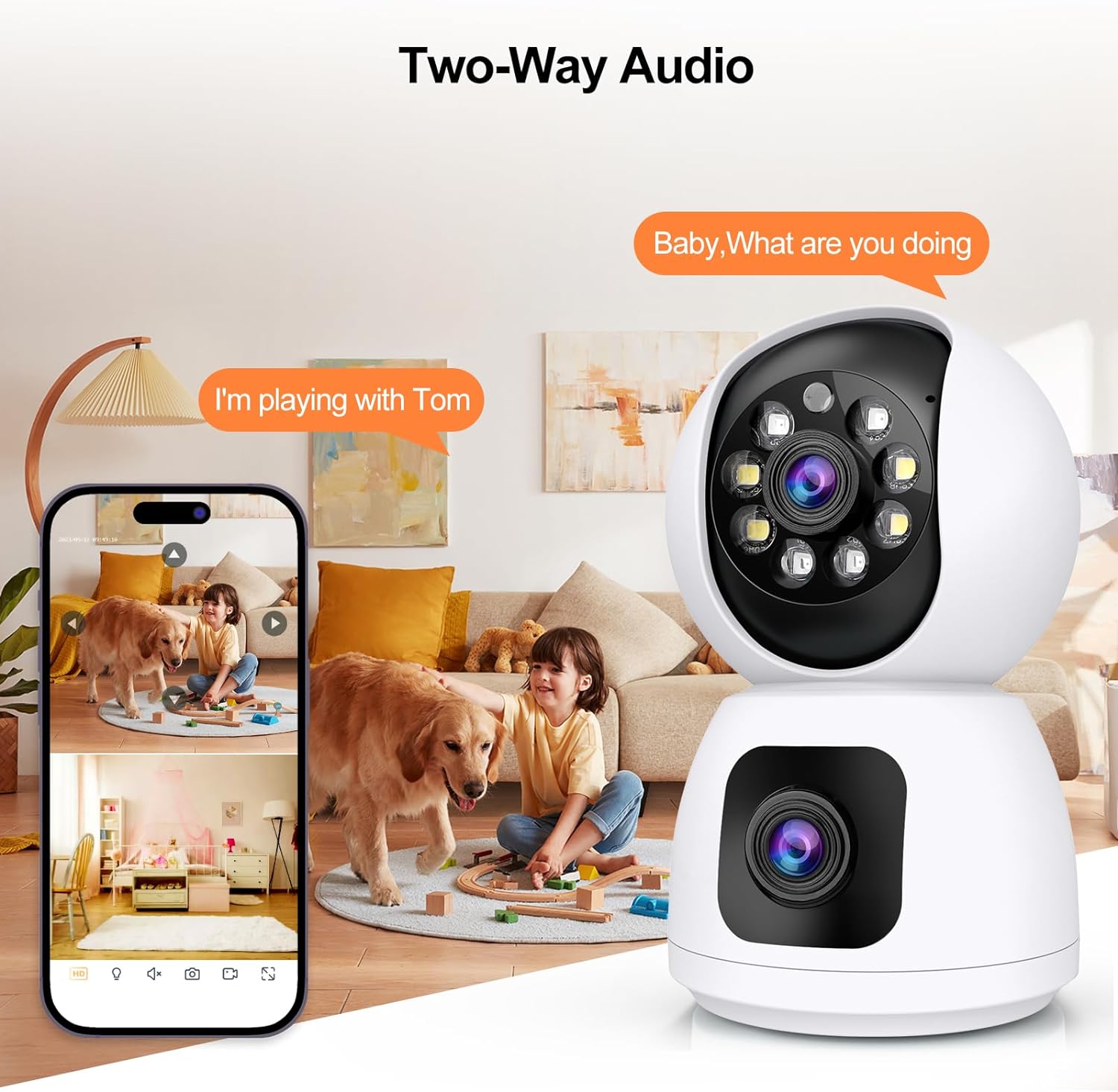 8MP WiFi IP-camera Babymonitor - Baby Monitor Split Screen recensie en prijs