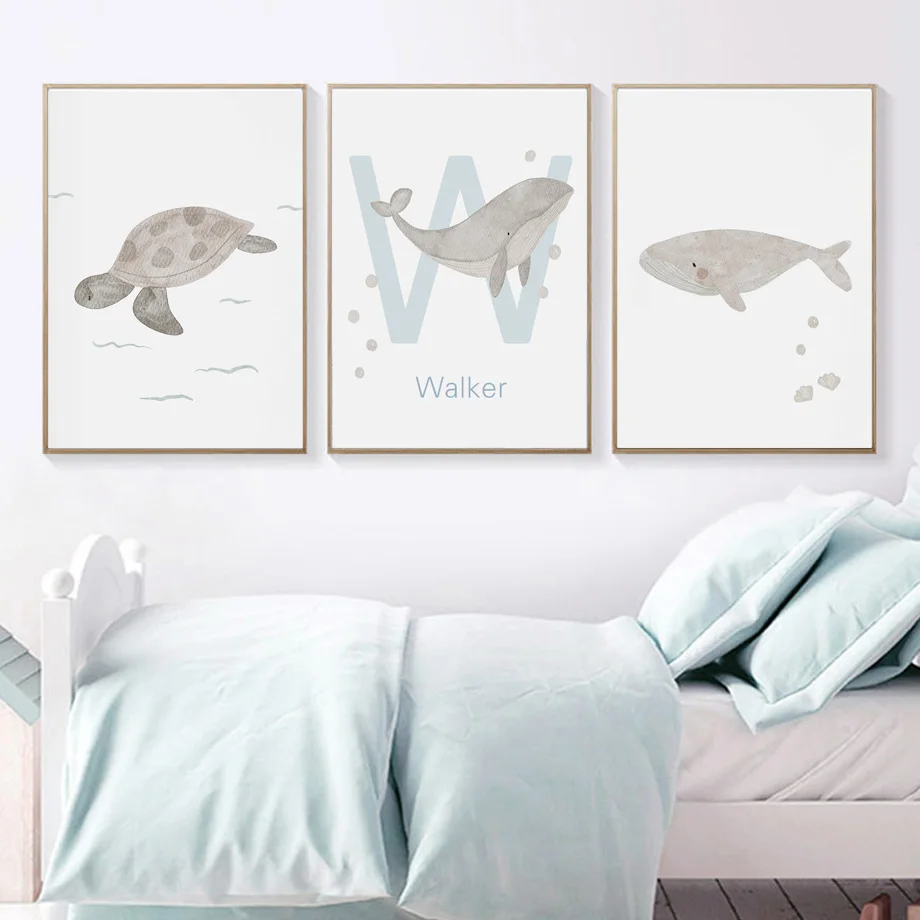 Aangepaste naam walvis octopus - Baby Nursery Ocean recensie en prijs